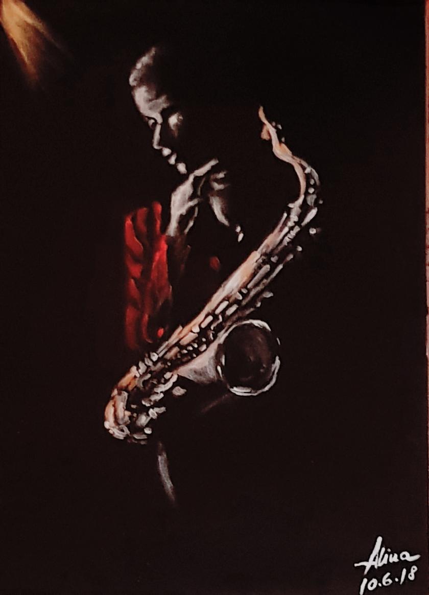 ArteDiAlina.com painting: musical reflections